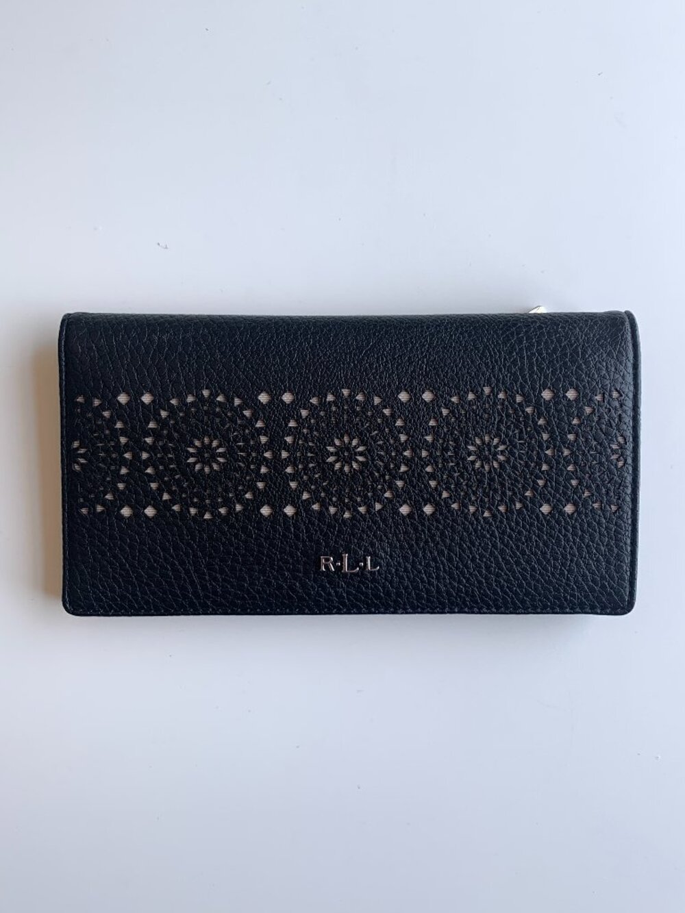 Ralph Lauren Black Laser-Cut Wallet